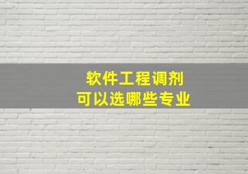 软件工程调剂可以选哪些专业