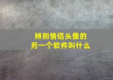 辨别情侣头像的另一个软件叫什么