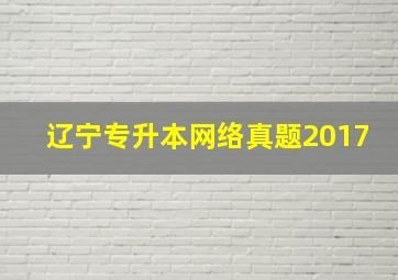 辽宁专升本网络真题2017