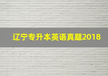 辽宁专升本英语真题2018