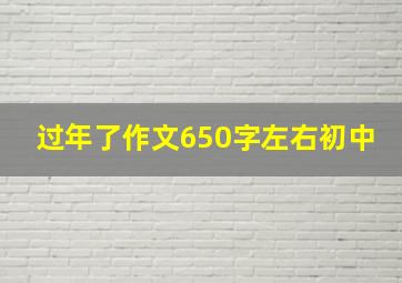 过年了作文650字左右初中