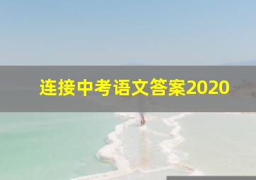 连接中考语文答案2020