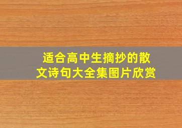 适合高中生摘抄的散文诗句大全集图片欣赏