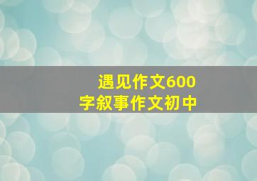 遇见作文600字叙事作文初中