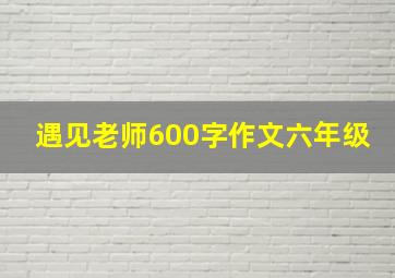 遇见老师600字作文六年级