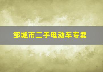 邹城市二手电动车专卖