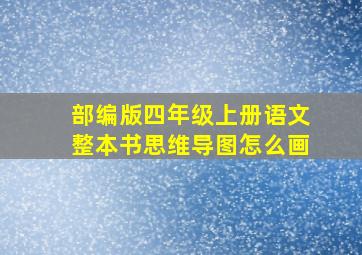 部编版四年级上册语文整本书思维导图怎么画