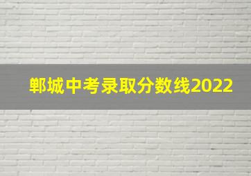 郸城中考录取分数线2022