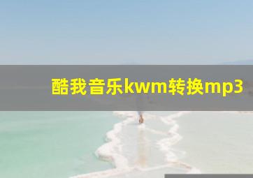 酷我音乐kwm转换mp3