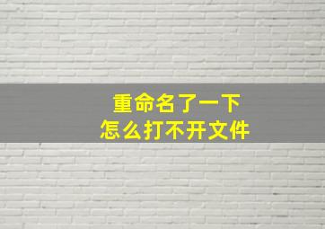 重命名了一下怎么打不开文件