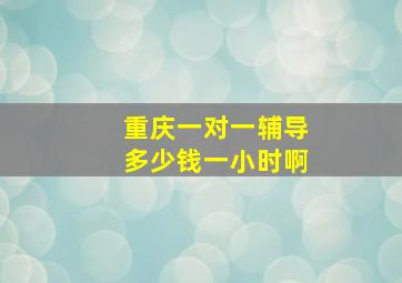 重庆一对一辅导多少钱一小时啊