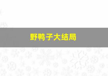 野鸭子大结局