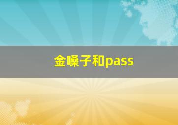 金嗓子和pass