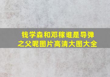 钱学森和邓稼谁是导弹之父呢图片高清大图大全