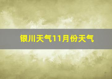 银川天气11月份天气