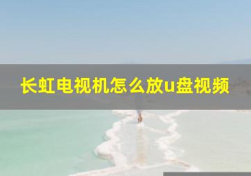 长虹电视机怎么放u盘视频