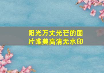 阳光万丈光芒的图片唯美高清无水印