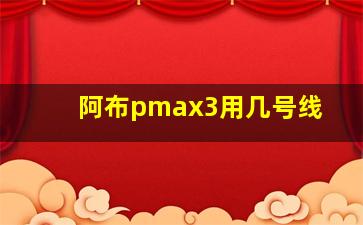 阿布pmax3用几号线