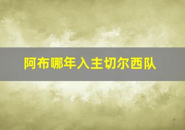 阿布哪年入主切尔西队