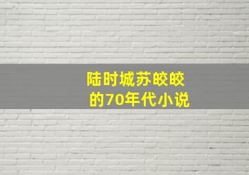 陆时城苏皎皎的70年代小说