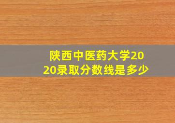 陕西中医药大学2020录取分数线是多少