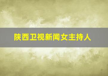 陕西卫视新闻女主持人