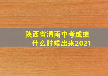 陕西省渭南中考成绩什么时候出来2021