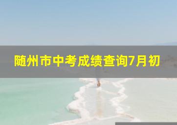 随州市中考成绩查询7月初