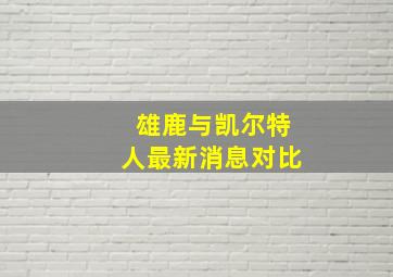 雄鹿与凯尔特人最新消息对比