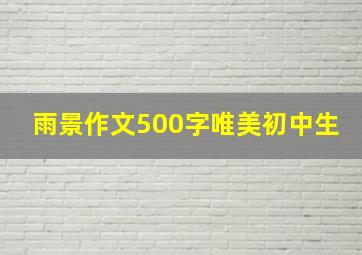 雨景作文500字唯美初中生