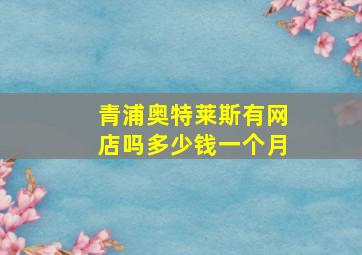 青浦奥特莱斯有网店吗多少钱一个月