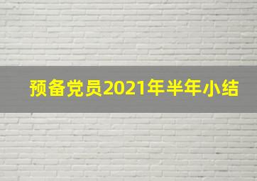 预备党员2021年半年小结