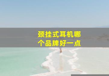 颈挂式耳机哪个品牌好一点