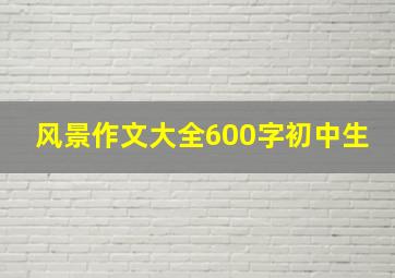 风景作文大全600字初中生