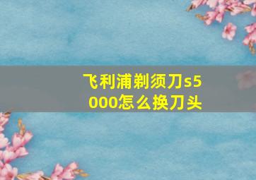 飞利浦剃须刀s5000怎么换刀头