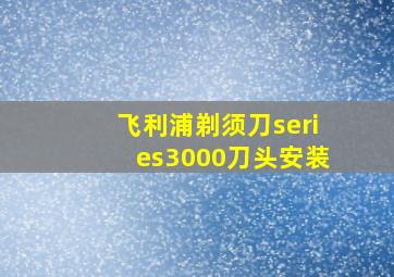 飞利浦剃须刀series3000刀头安装