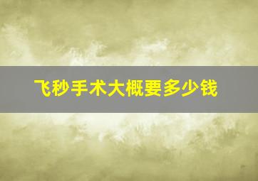 飞秒手术大概要多少钱