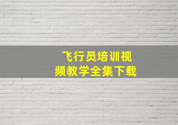 飞行员培训视频教学全集下载