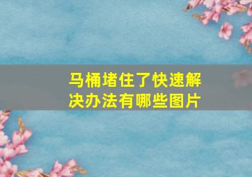 马桶堵住了快速解决办法有哪些图片