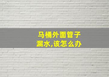 马桶外面管子漏水,该怎么办