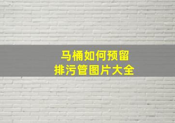 马桶如何预留排污管图片大全