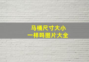 马桶尺寸大小一样吗图片大全