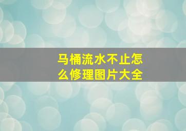 马桶流水不止怎么修理图片大全