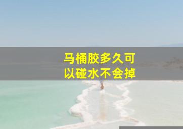 马桶胶多久可以碰水不会掉