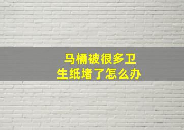 马桶被很多卫生纸堵了怎么办