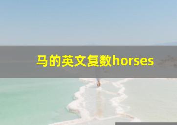 马的英文复数horses