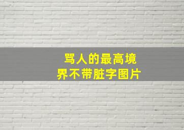 骂人的最高境界不带脏字图片