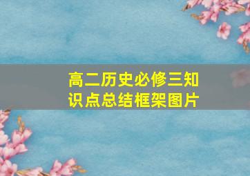 高二历史必修三知识点总结框架图片