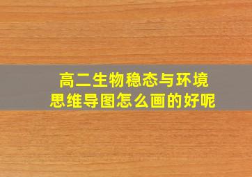 高二生物稳态与环境思维导图怎么画的好呢