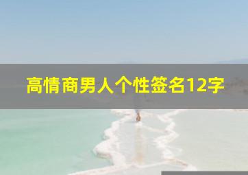 高情商男人个性签名12字